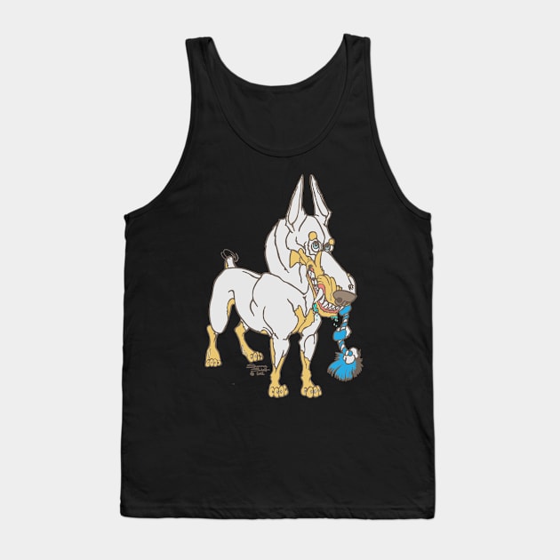 White Doberman Tank Top by WildThingsTreasures34